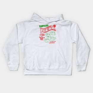 Turtles Pizza - Taking On Pies And Bad Guys Kids Hoodie